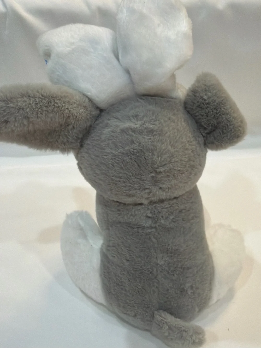 Dan Dee Plush Grey & White Dog Plush Toy with Blue Accent